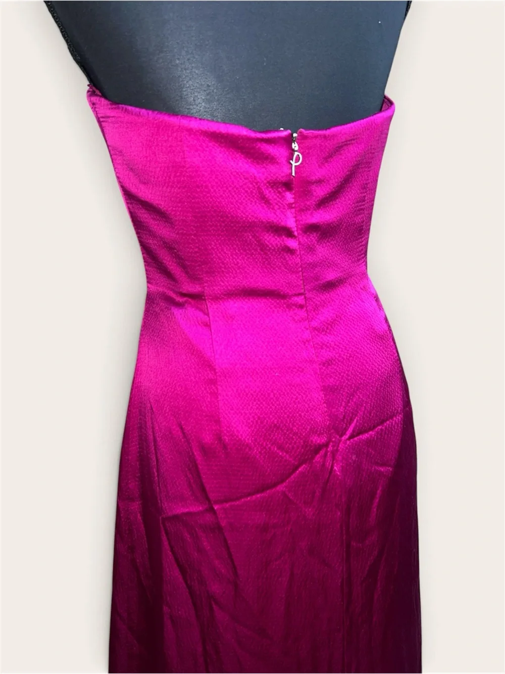 Pamella Roland Strapless Fuchsia Gown Sz 6
